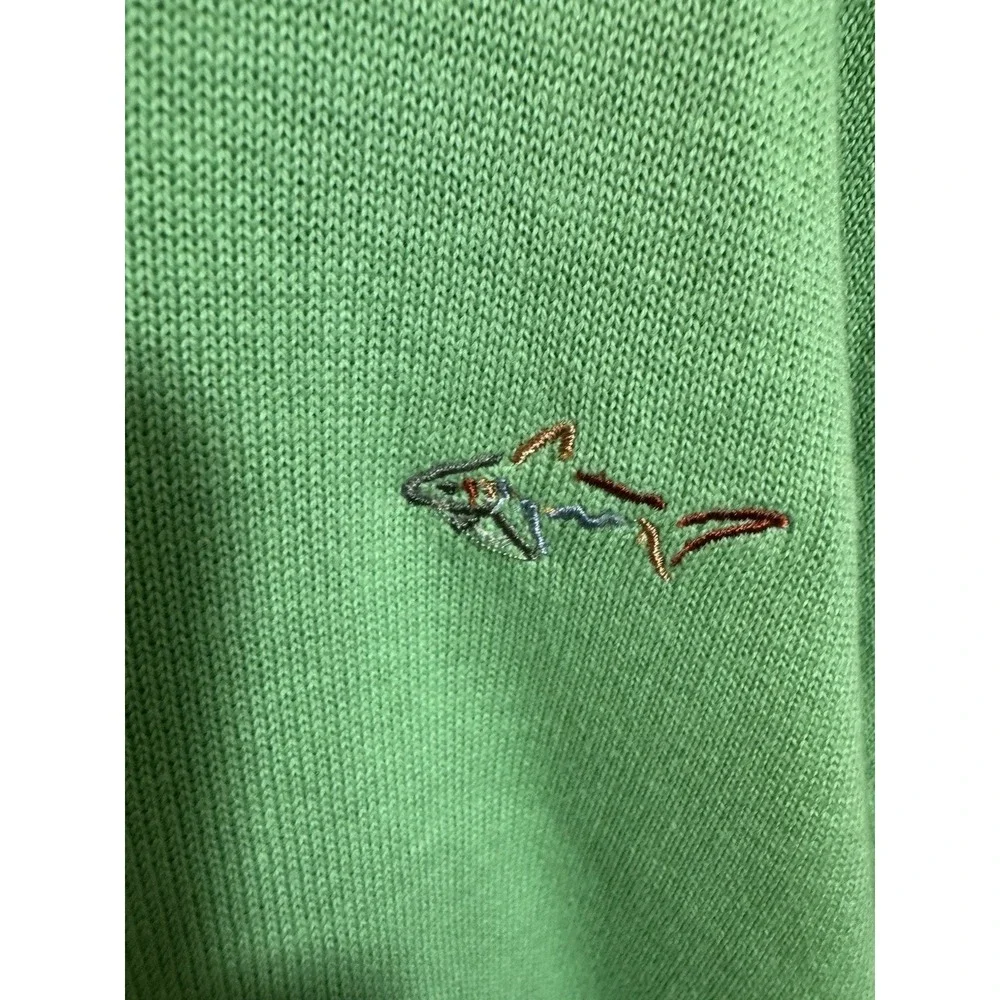 Greg Norman Med‎ Pull Over Golf Sweater Long Sleeve V Neck light green XL - Picture 3 of 11